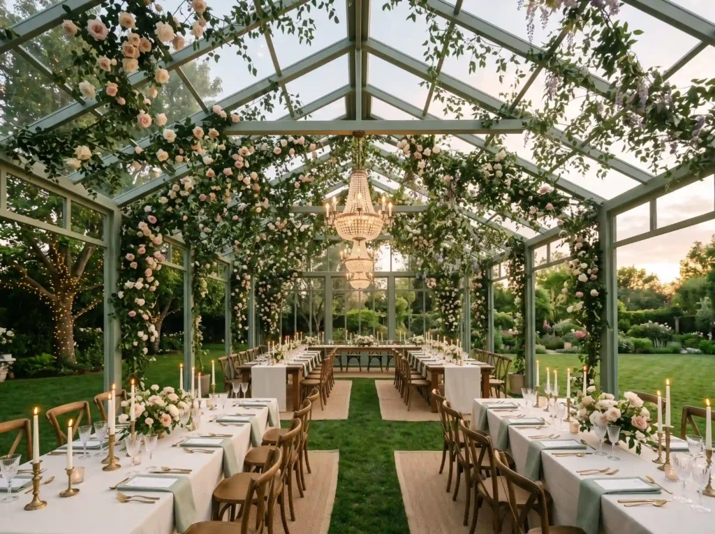 Grand Greenhouse Escape Inspiration Inspired by Greenhouse wedding reception bot… K