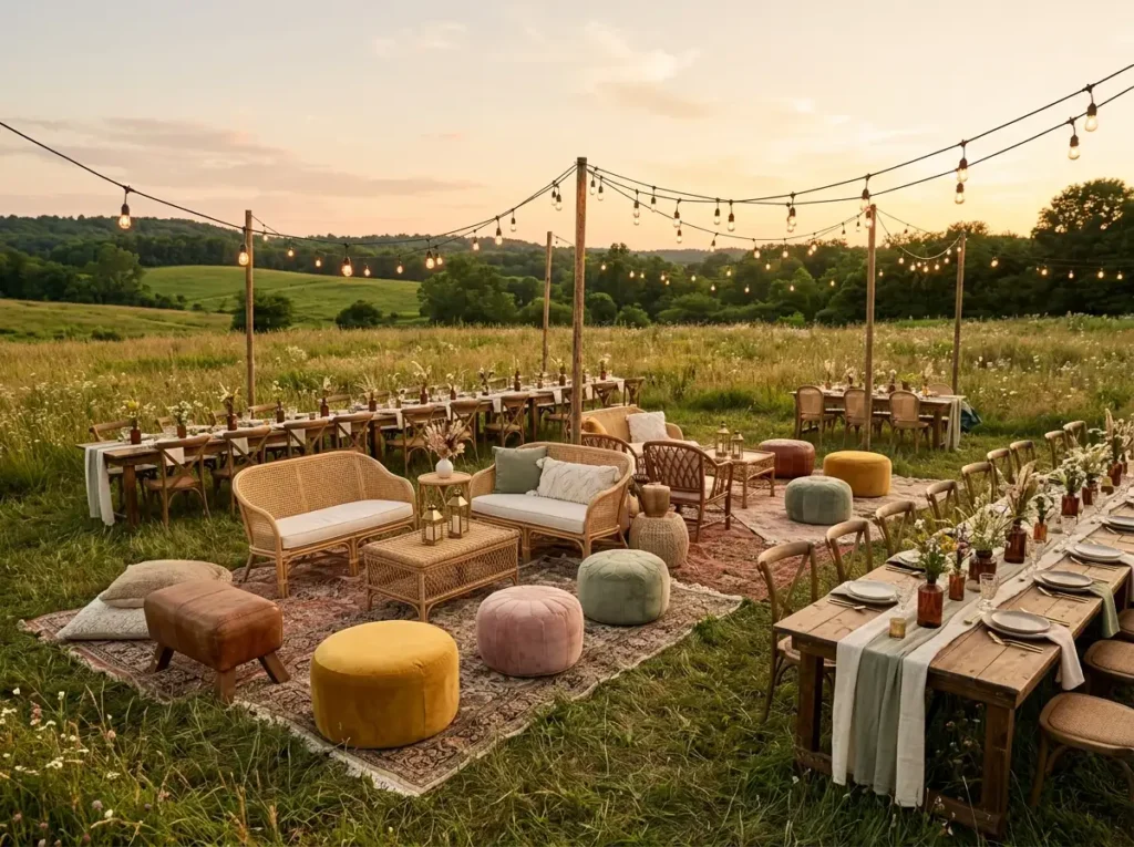 Meadow reception with lounge isl…