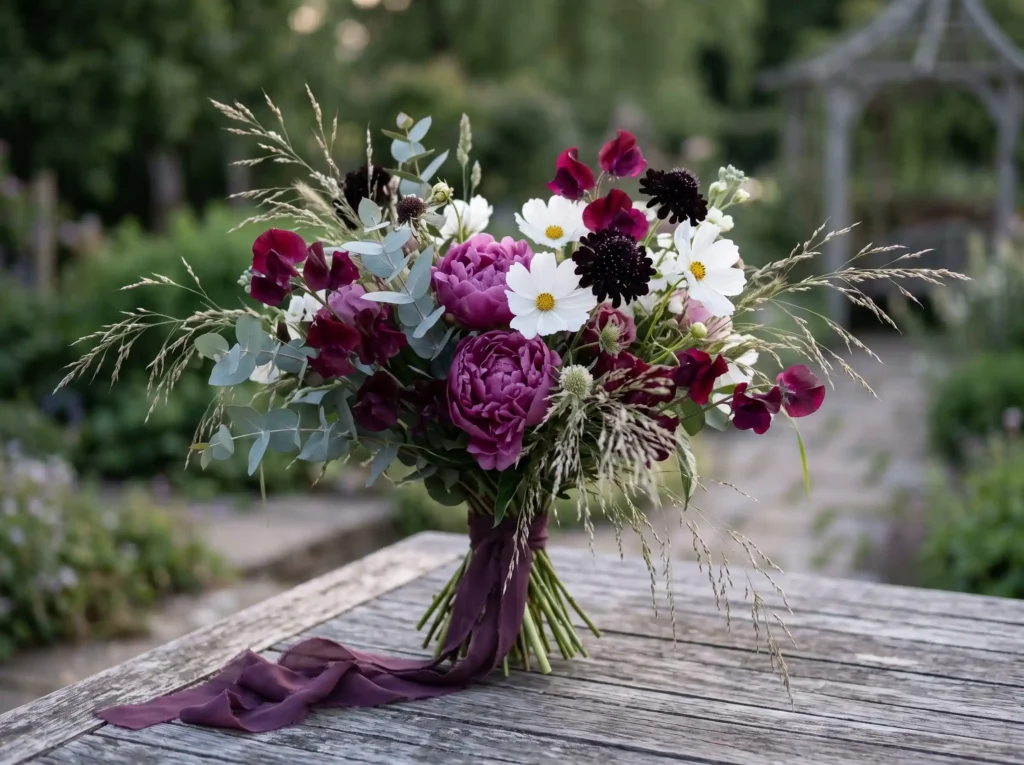 Twilight Garden Gathered Inspiration An untamed Untamed floral arrangement dusk …