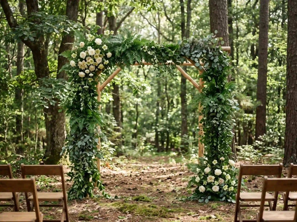 Woodland Fern Arch Inspiration Inspired by the Wooden arch with ferns and