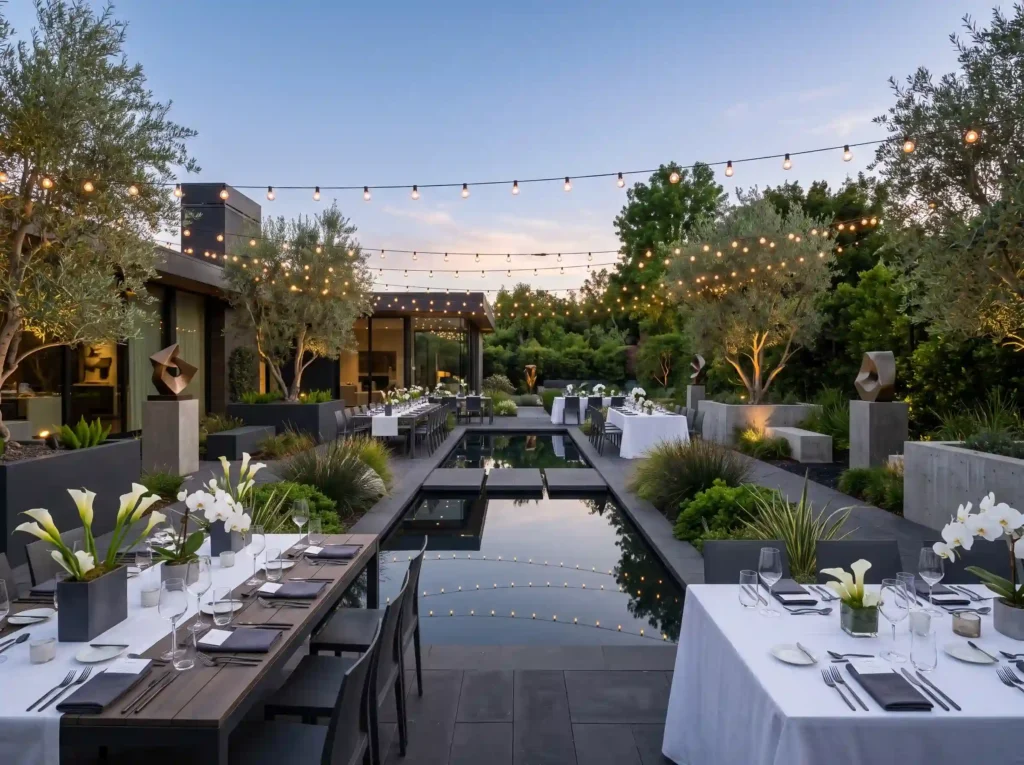 Contemporary Sculpture Garden Reception Inspira Contemporary sculpture garden re… K