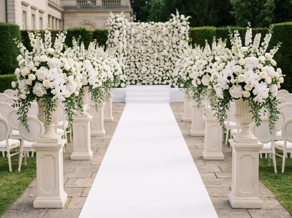 Floral Pillar Promenade Inspiration Inspired by Floral pillar promenade wedding …