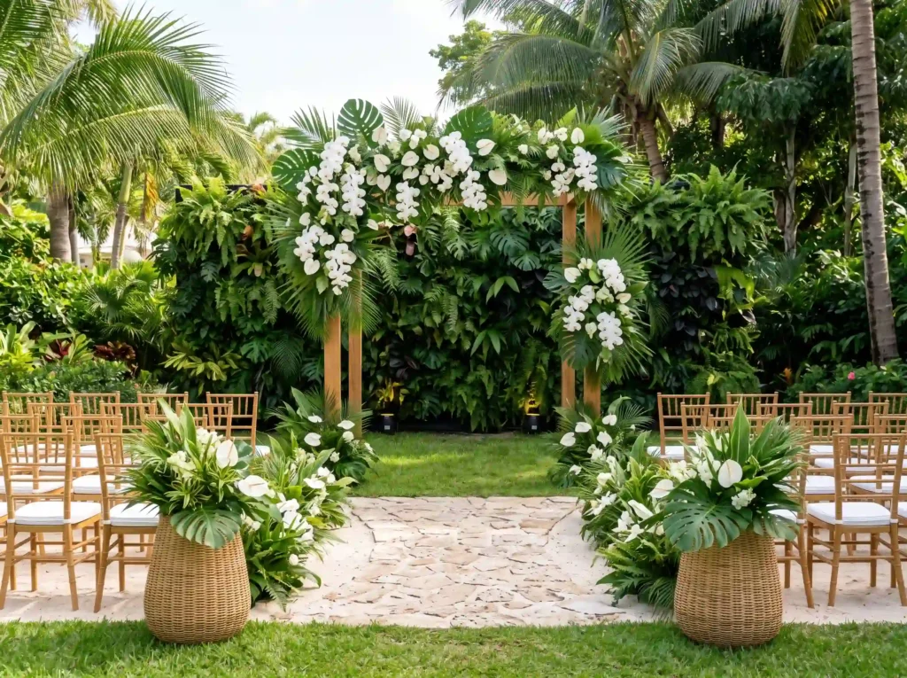 Tropical Garden Oasis Inspiration Lush botanica Tropical garden ceremony oasis K