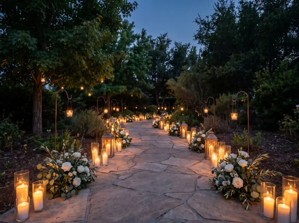 Candlelit Garden Path Inspiration A glowing wal Candlelit garden path K