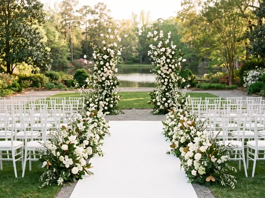 Magnolia Bloom Walk Inspiration Inspired by Sou Magnolia Bloom Walk wedding cere…