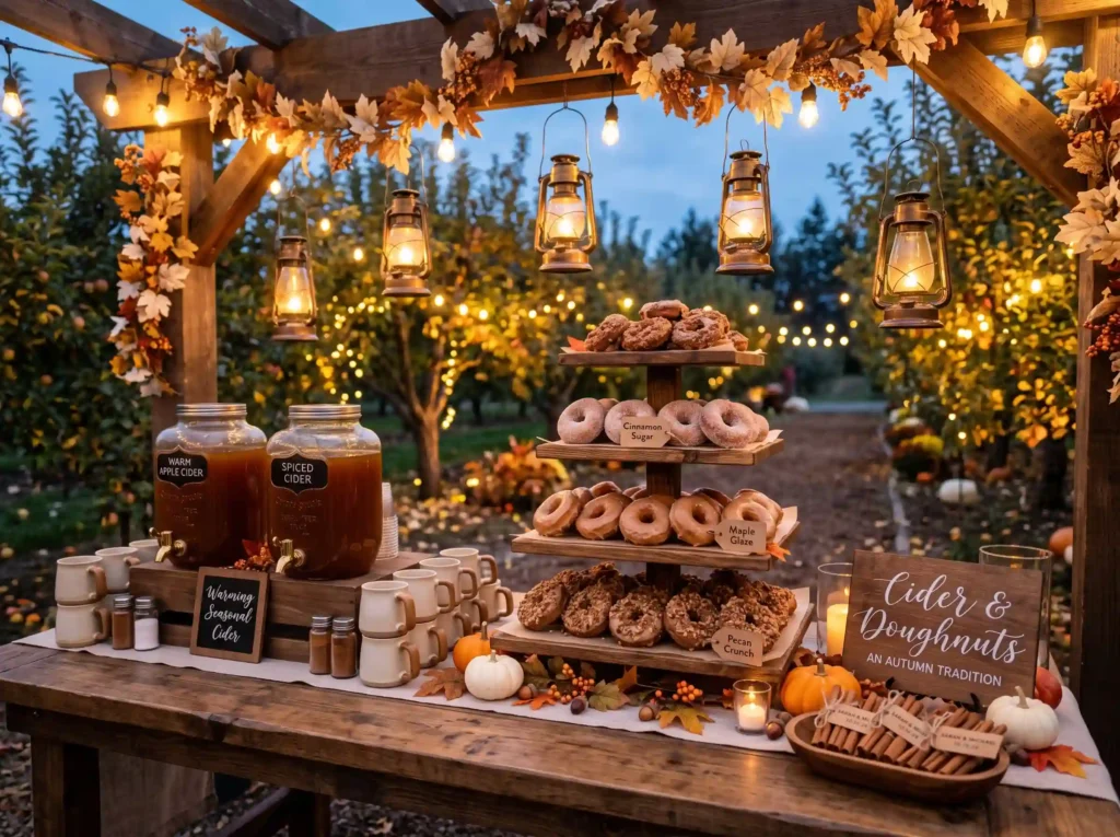 Seasonal Cider Doughnut Corner Inspiration A no Cider and doughnut station K