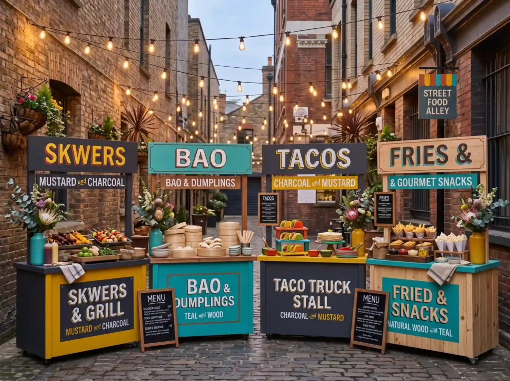 Street Food Alley Inspiration Favorite global s Street food alley wedding station