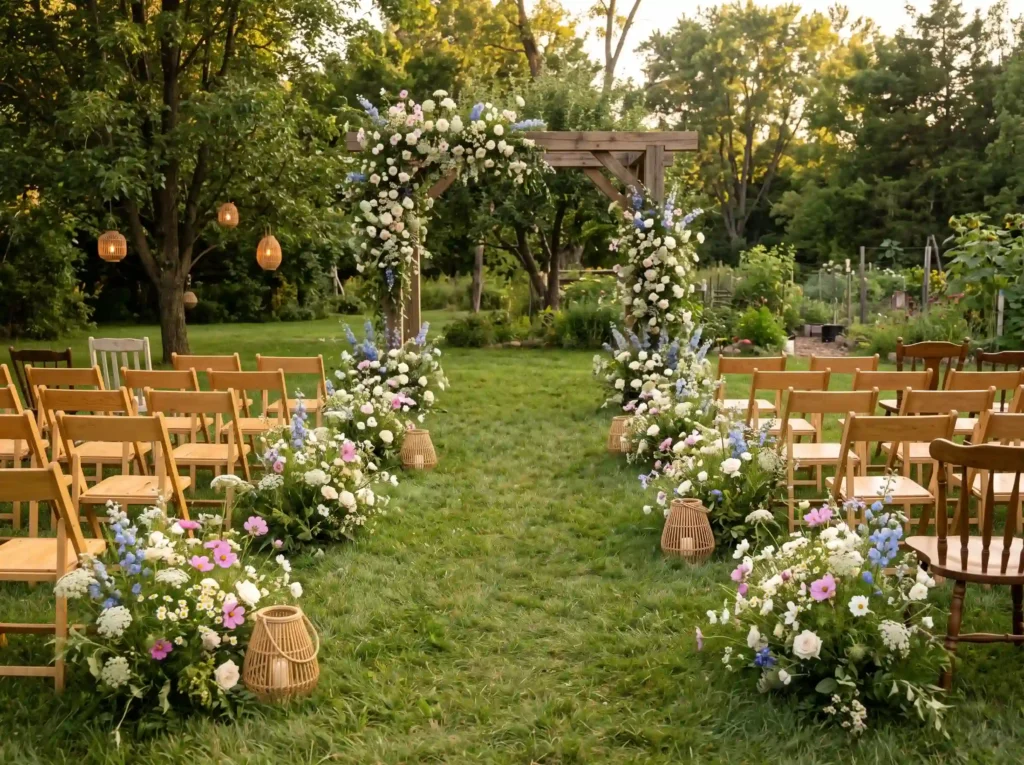 Rustic Wildflower Meadow Inspiration The carefr Rustic wildflower meadow ceremony K