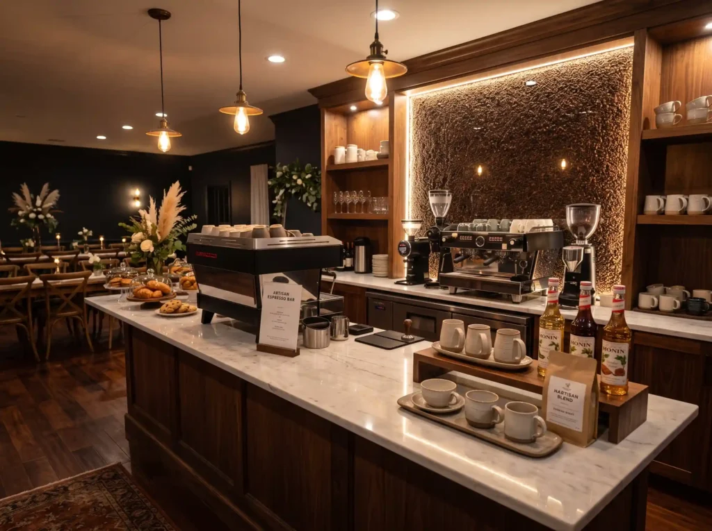 Artisan Coffee Espresso Bar Inspiration Boutiqu Espresso station pre event weddi… K