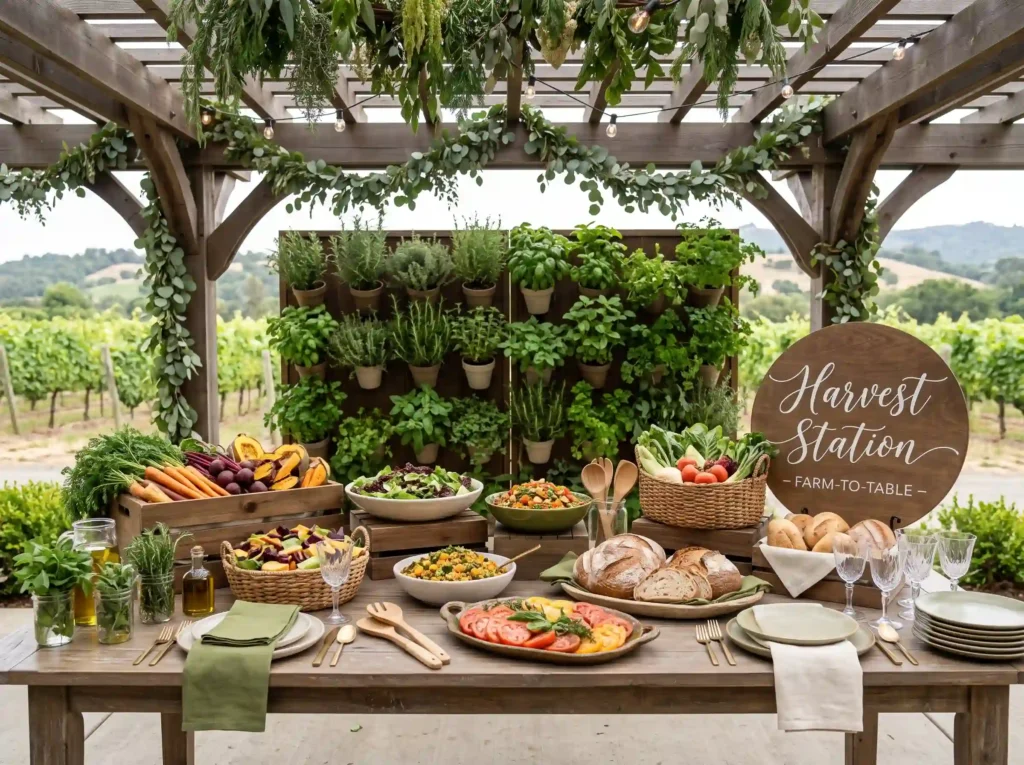 Farm to Table Harvest Station Inspiration Seaso Farm to table harvest station di… K