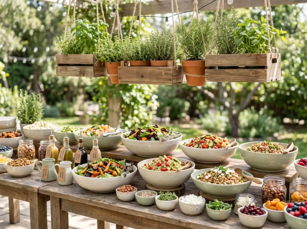 Fresh Salad Grain Bar Inspiration Healthy seaso Salad and grain bar buffet