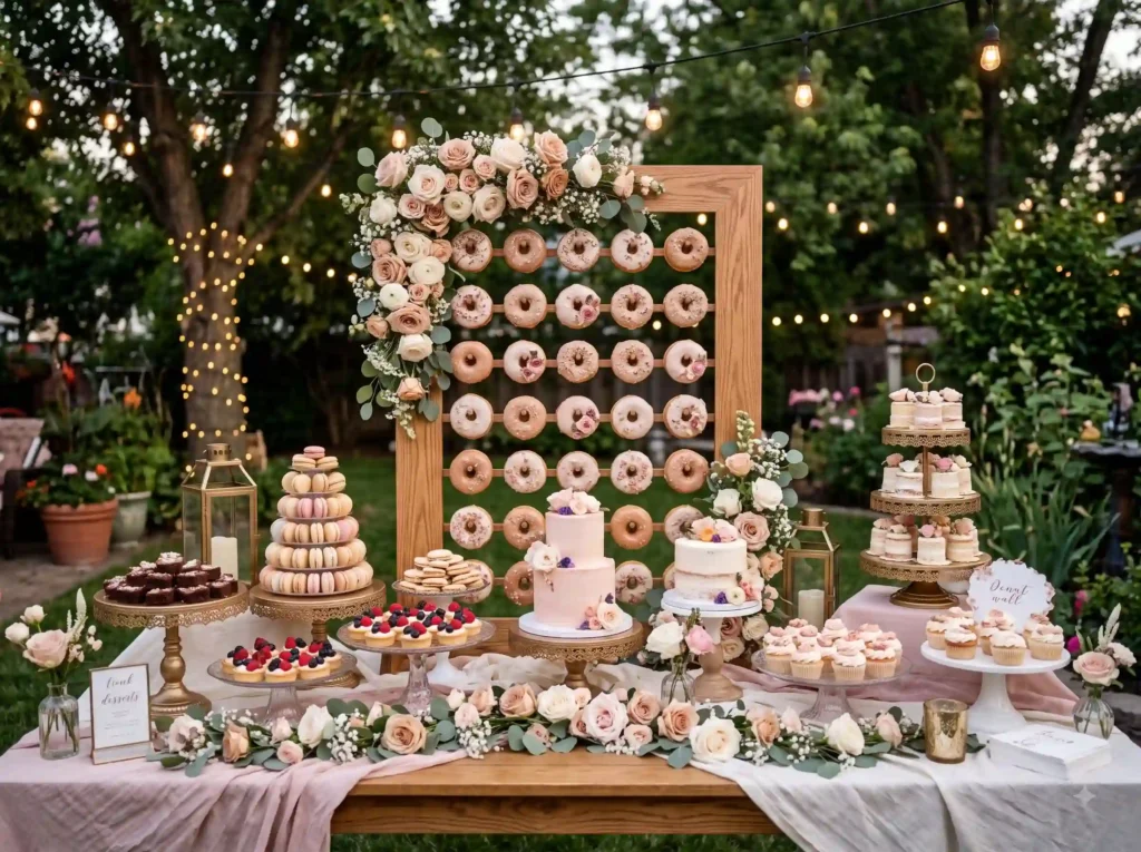 Backyard Dessert Buffet Inspiration A sweet fin Backyard dessert buffet floral d…