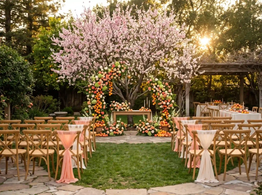 Peach Blossom Courtyard Inspiration Fresh summe Peach Blossom Courtyard wedding …