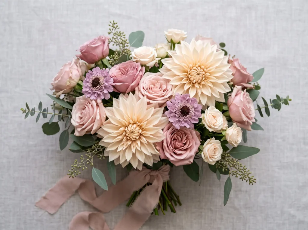 Pink Dahlia Luxe Inspiration Statement dahlias Pink dahlias modern bouquet K