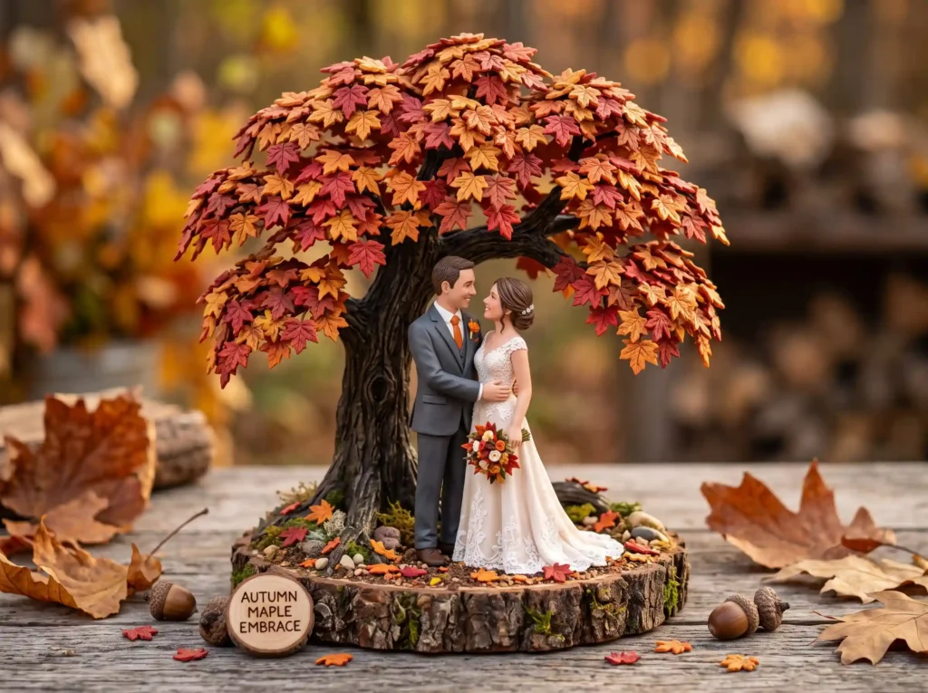 Autumn Maple Embrace Inspiration Celebrating en Couple beneath maple tree K