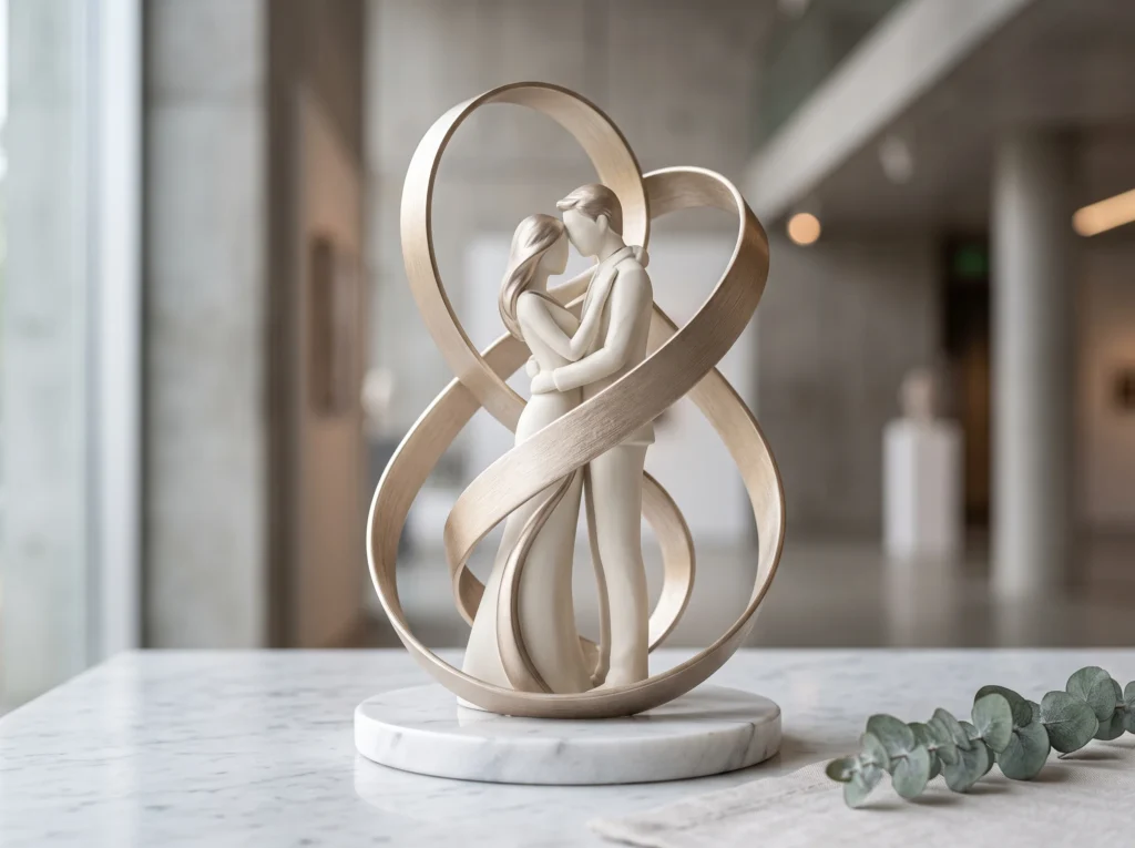 Infinity Ribbon Sculpture Inspiration A modern Infinity Ribbon Sculpture weddin… K