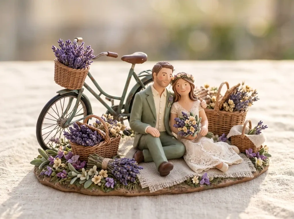 Lavender Bicycle Picnic Inspiration Romance blo Lavender bicycle wedding cake to…