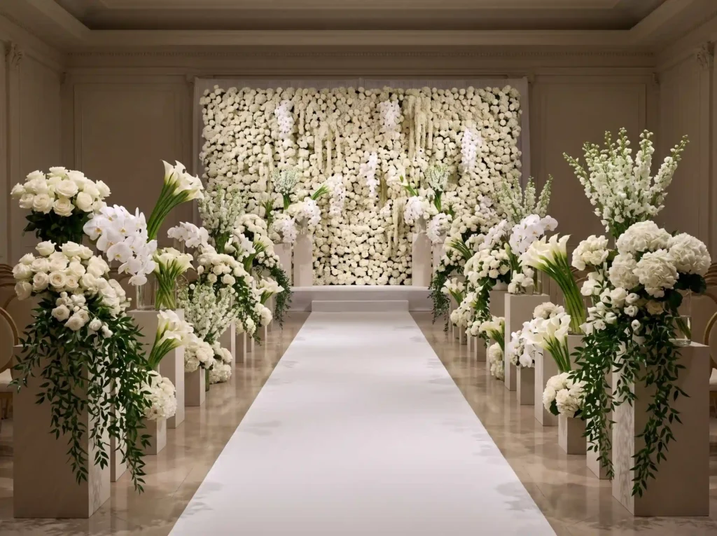 Eternal White Floral Gallery Inspiration Inspir White floral gallery wedding cer…