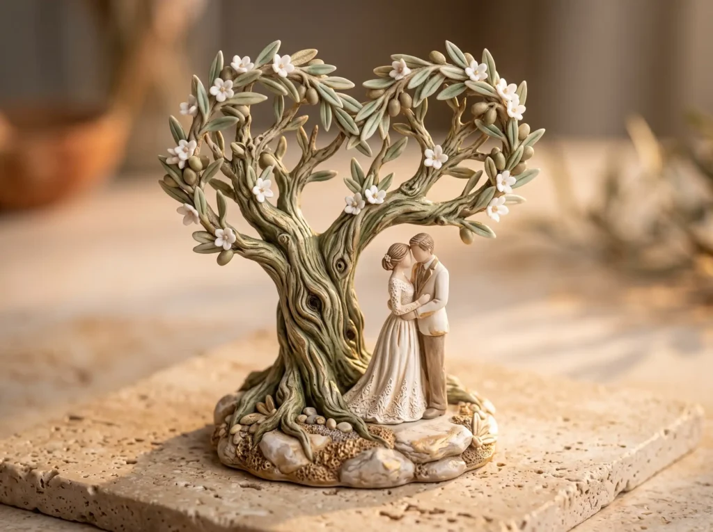 Forever Under the Olive Tree Inspiration Rooted Bride and groom under olive