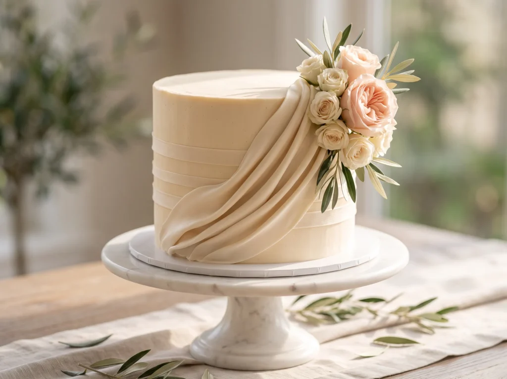 Sculpted Silk Ribbon Cake