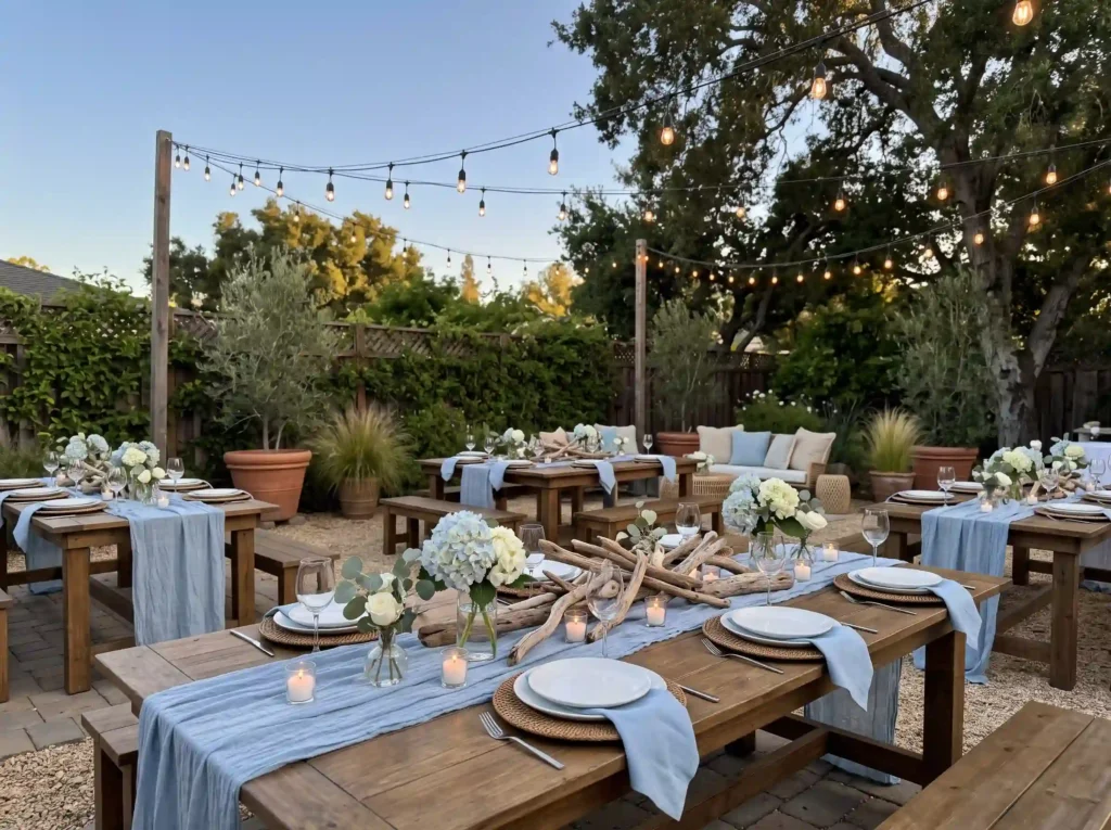 Coastal Backyard Escape Inspiration Breezy seas Coastal backyard reception drift… K