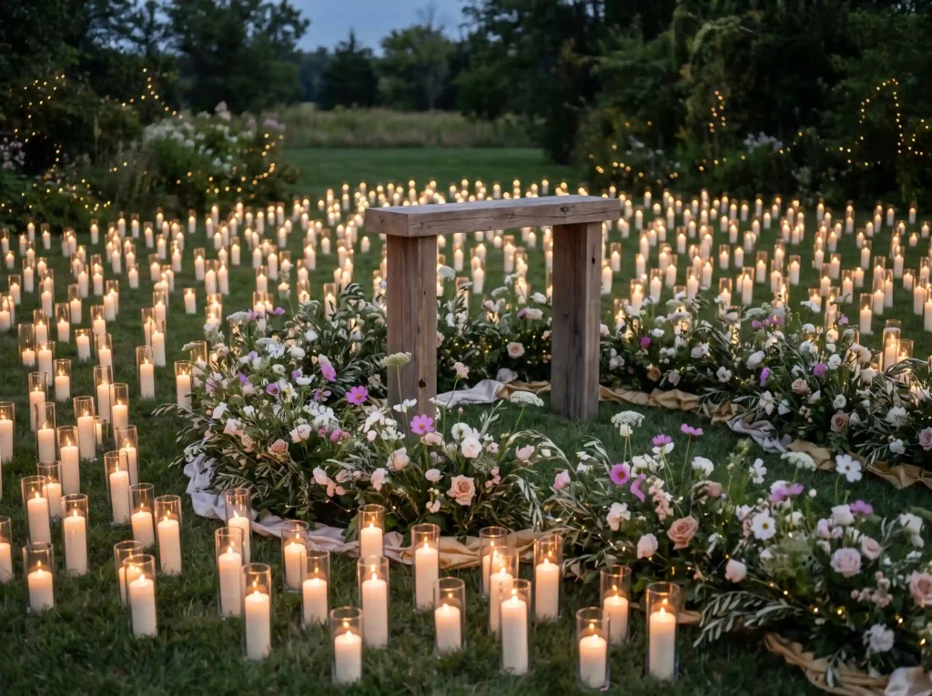 Floating Candle Meadow Inspiration Hundreds of Floating candles in meadow K