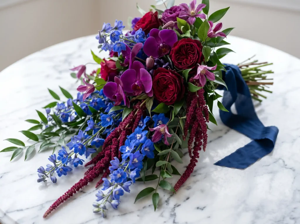 Royal Sapphire Cascade Inspiration Inspired by Royal Sapphire Cascade bouquet K