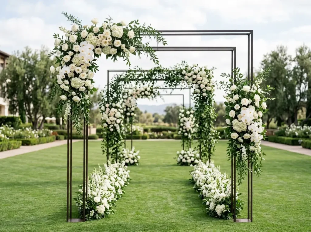 Double Arch Illusion Inspiration Contemporary g Double Arch Illusion Wedding Cer…