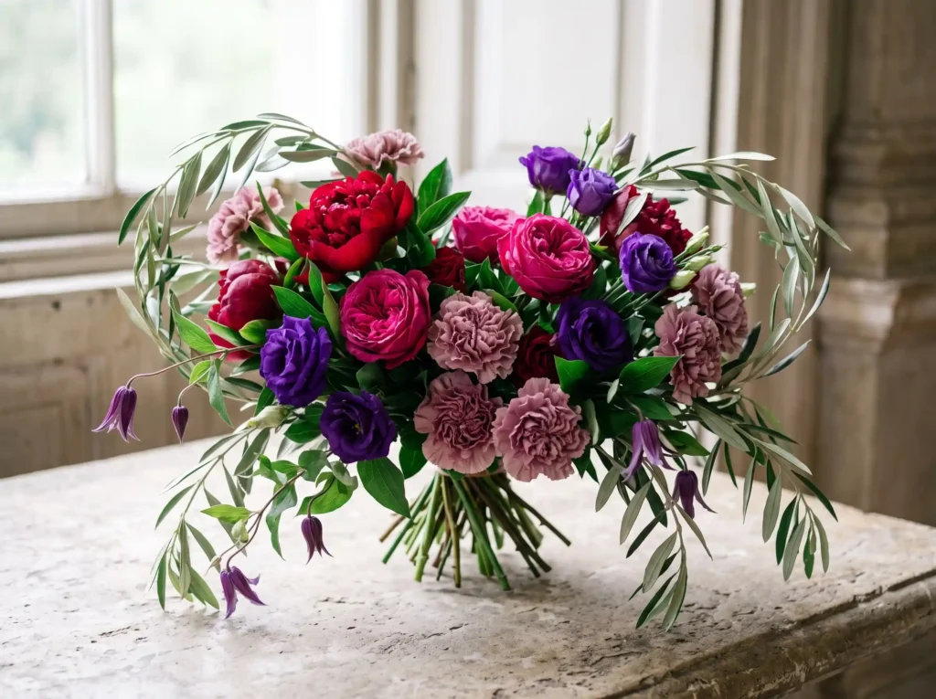 Crimson Renaissance Bloom Inspiration Inspired Crimson Renaissance Bloom bouquet K
