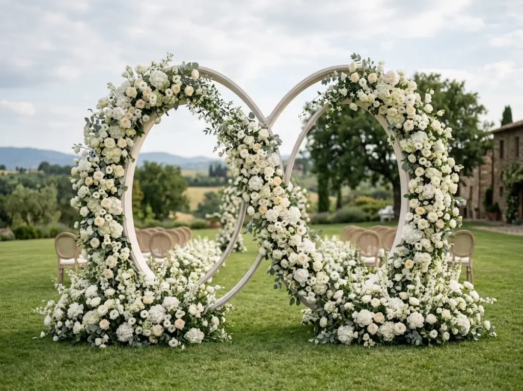 Infinity Bloom Arch wedding cere…