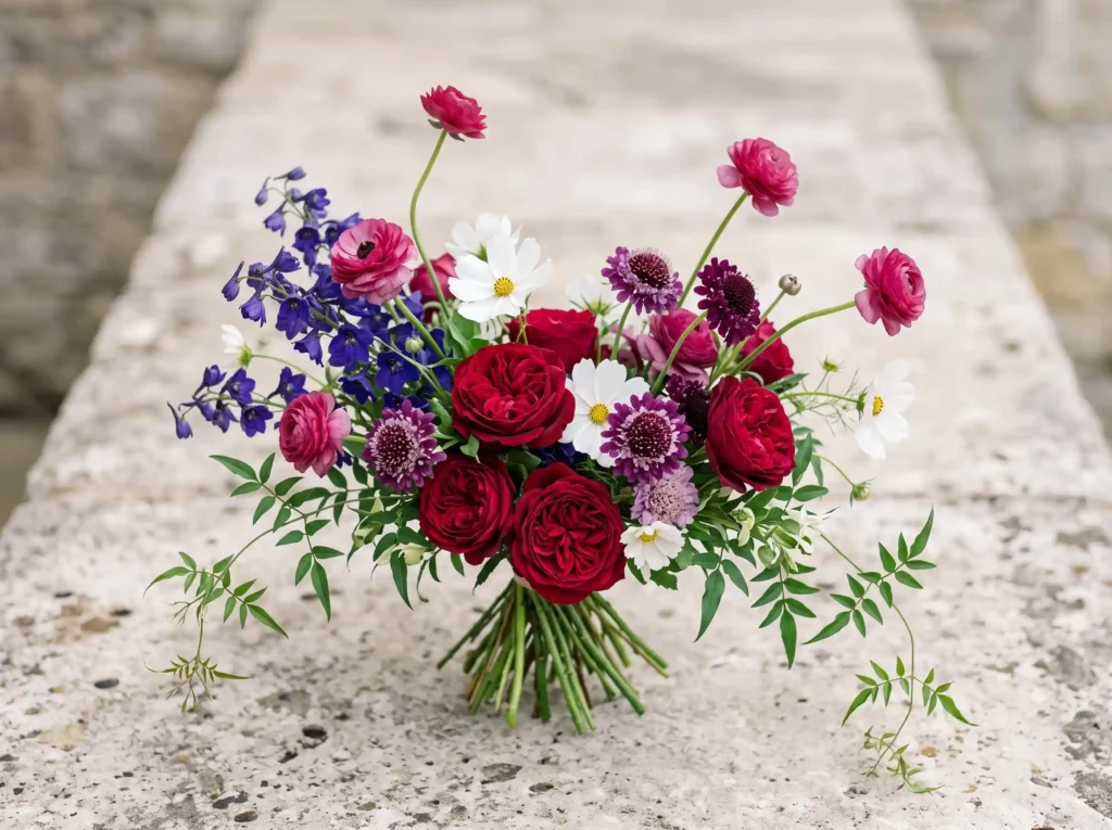 Garnet Wildflower Grandeur Inspiration Inspired Garnet wildflower bouquet luxury… K