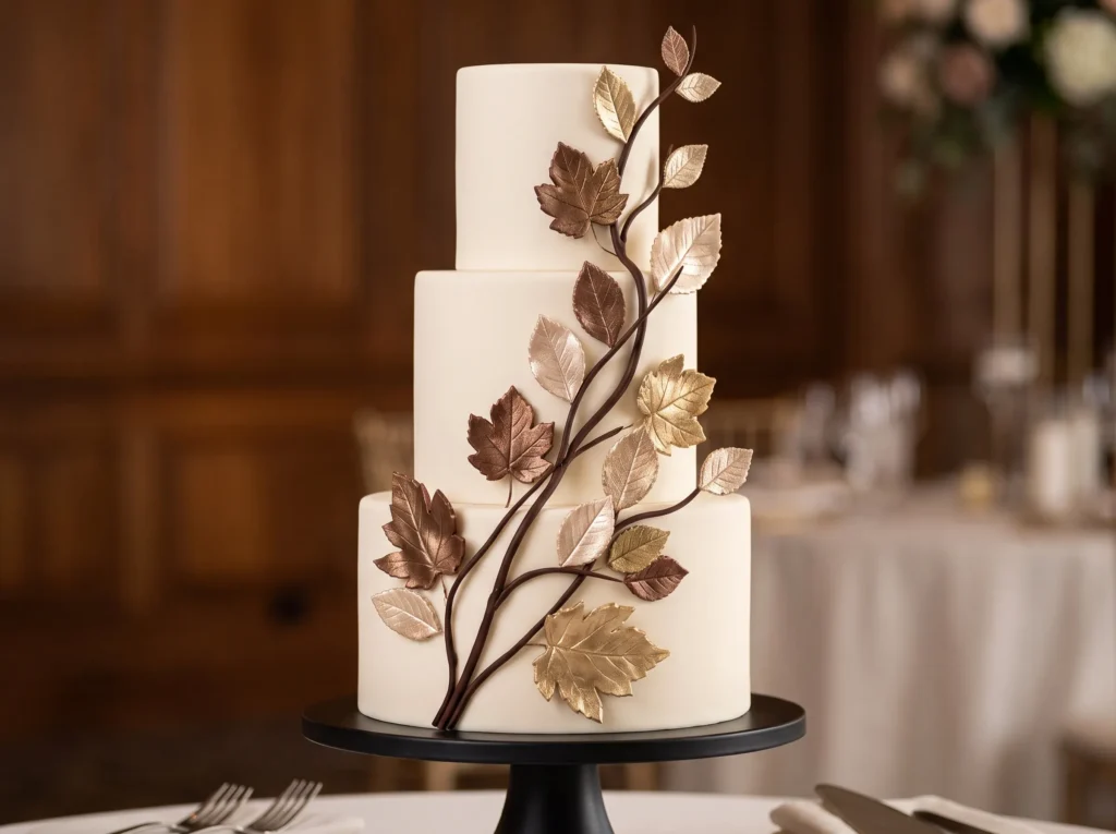 Gilded Autumn Vine cake