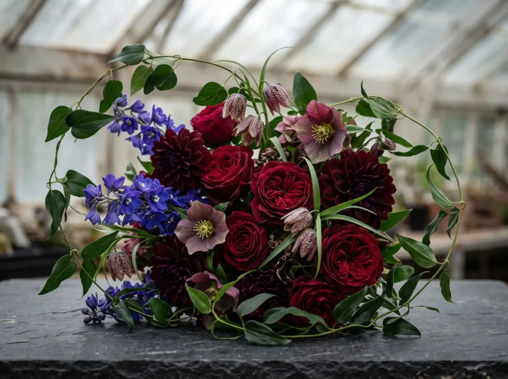 Emerald Noir Bloom Inspiration Inspired by mood Emerald Noir Bloom bouquet K