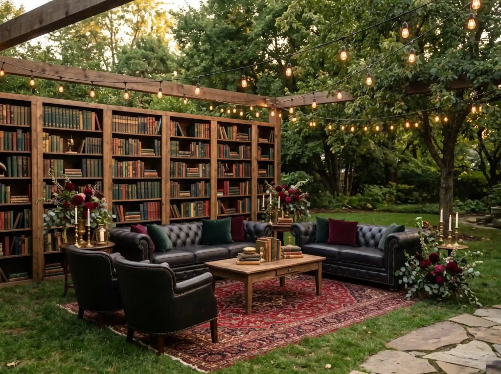Vintage Library Lounge Inspiration A love of bo Vintage library lounge backyard K