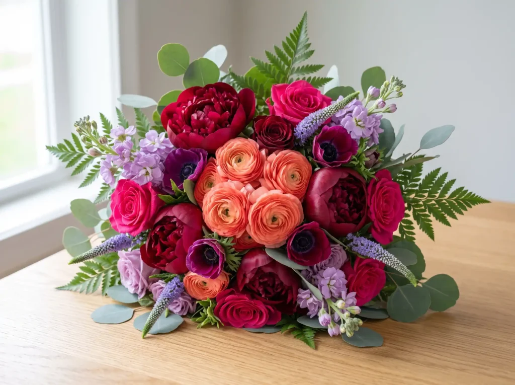 Garnet Garden Bliss Inspiration Inspired by flou Garnet garden bouquet abundant f…