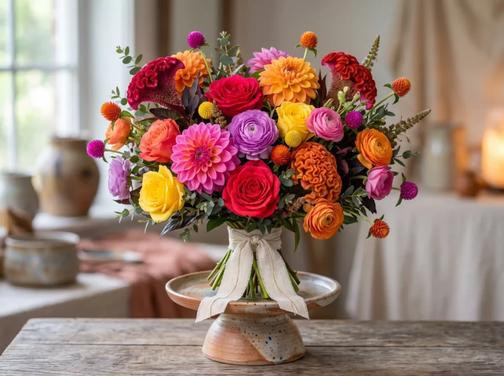 Festival Bloom Bouquet Inspiration The joyful at Festival Bloom Bouquet wedding f…