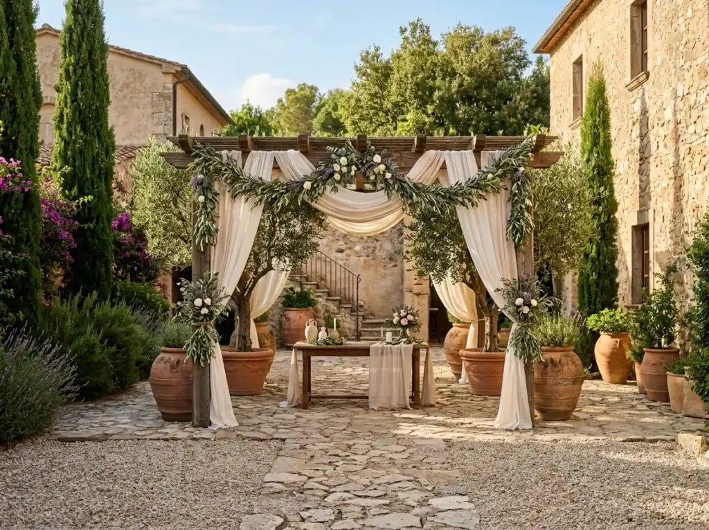 Mediterranean Olive Courtyard Ce…
