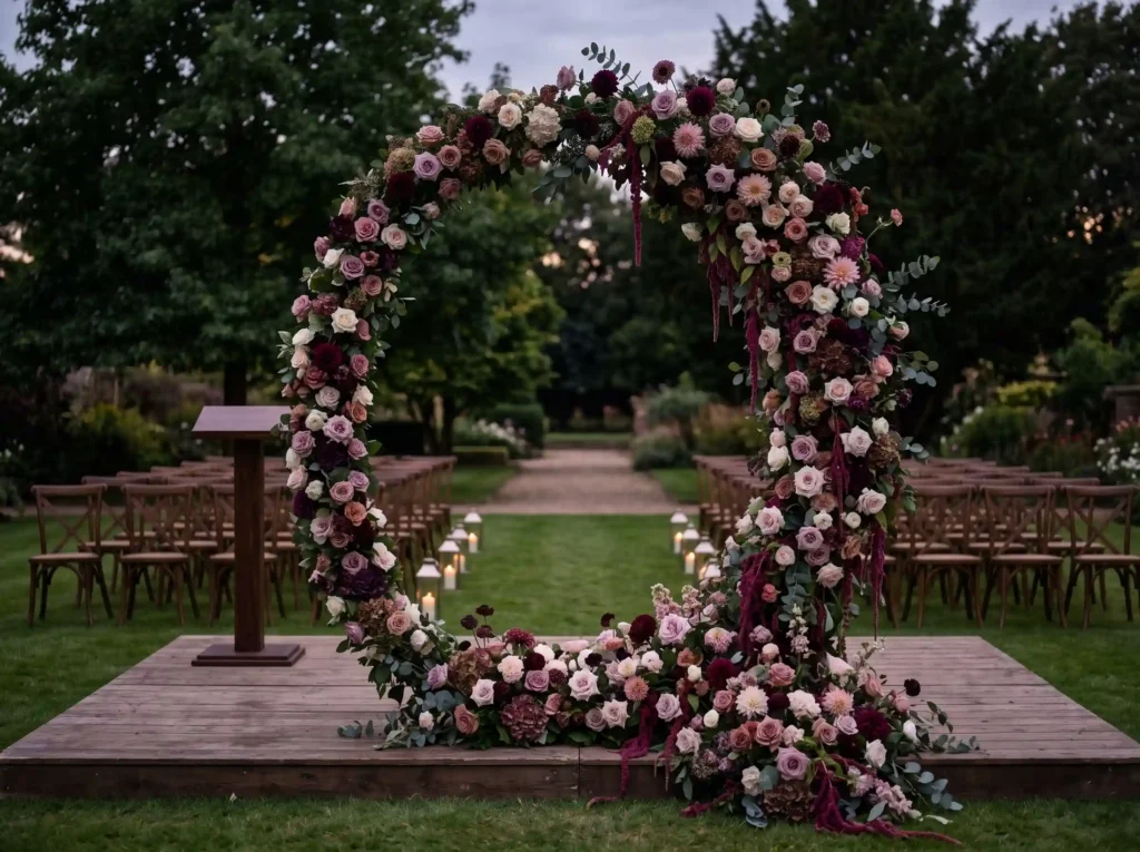 Velvet Plum Garden Arch Inspiration Romantic Eng Velvet Plum Garden Arch K