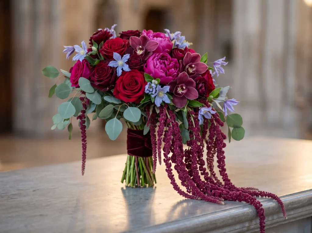 Ruby Waterfall Bloom Inspiration Inspired by cas Ruby Waterfall floral bouquet K