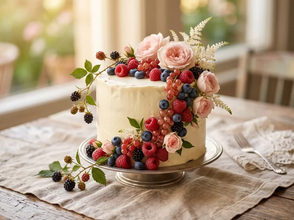 Berry Garden Delight Inspiration A flourishing s Berry garden cake dessert K