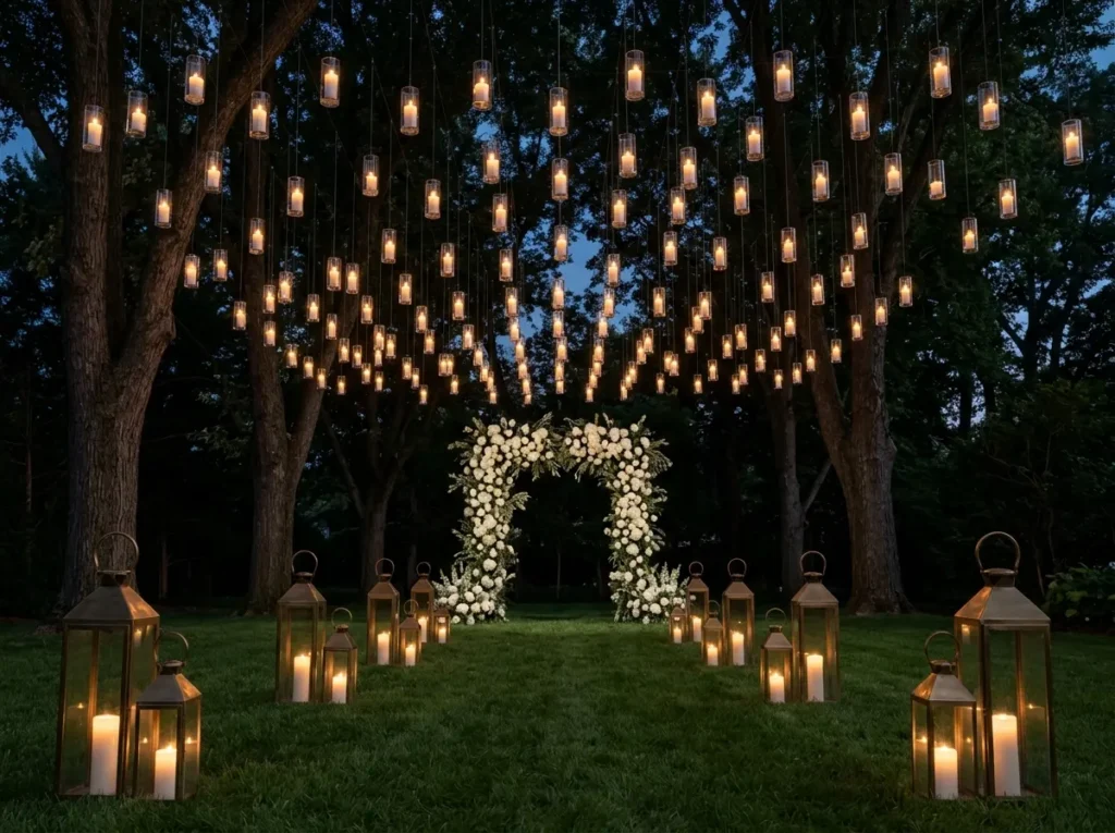 Candle chapel ceremony setting