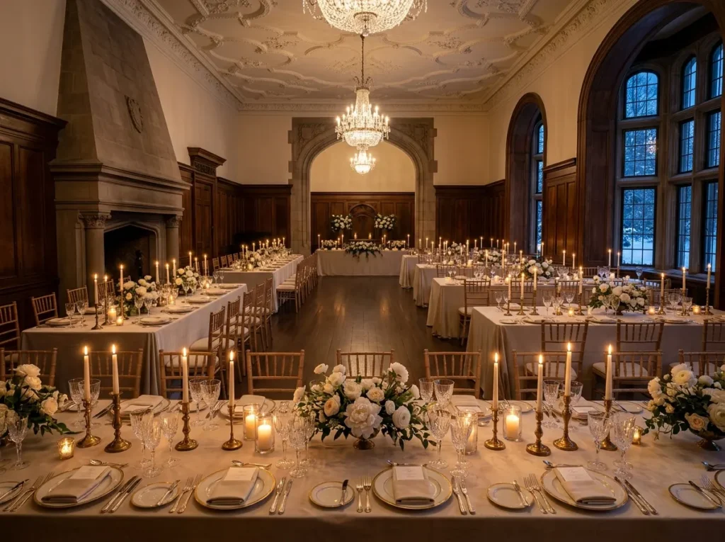 Candlelit wedding reception styl…