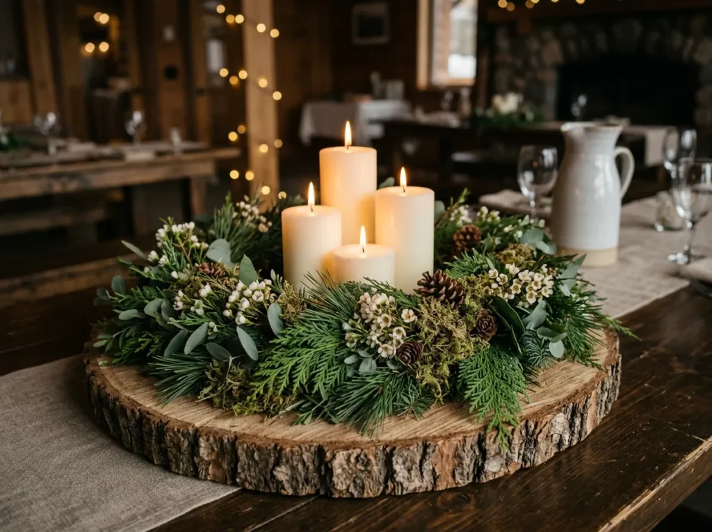 Evergreen woodland candle