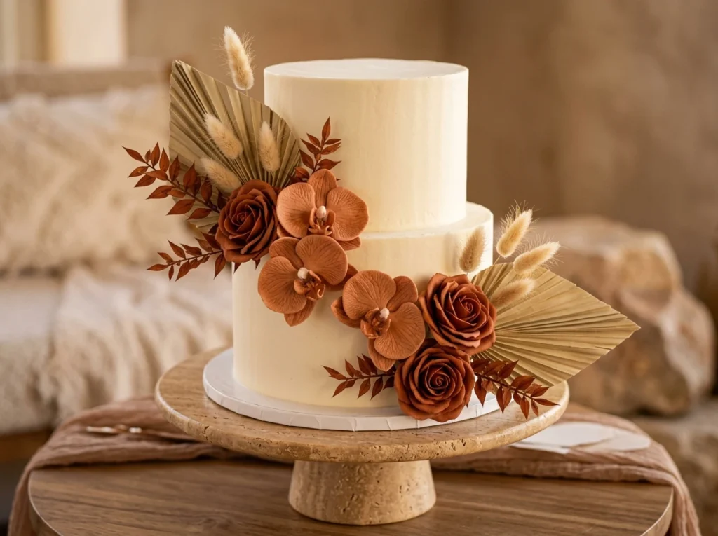 Terracotta Desert Bloom Cake