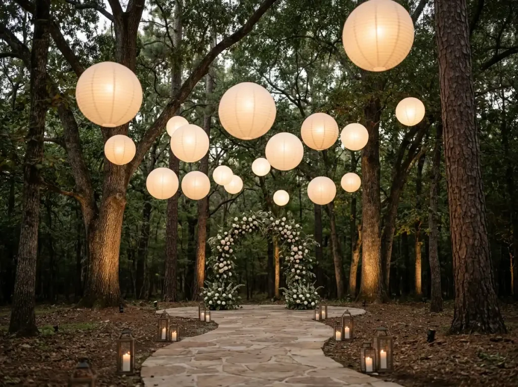 Woodland orb symphony ceremony
