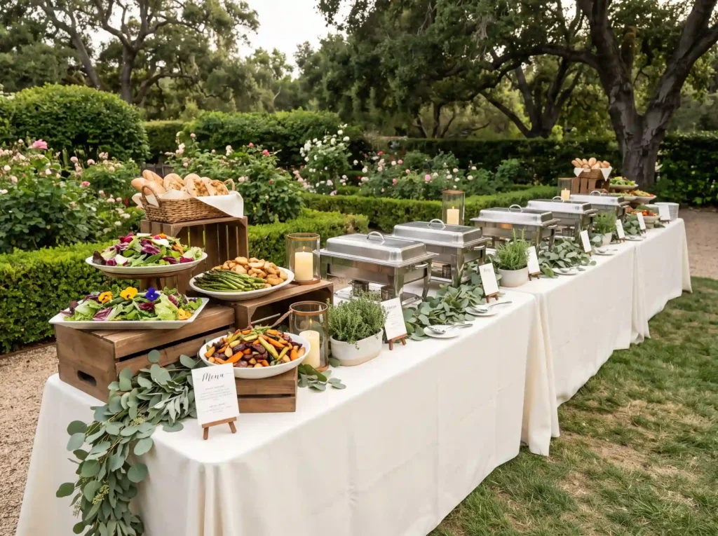 Garden Brunch Buffet Inspiration The polished ch Garden brunch buffet setup K