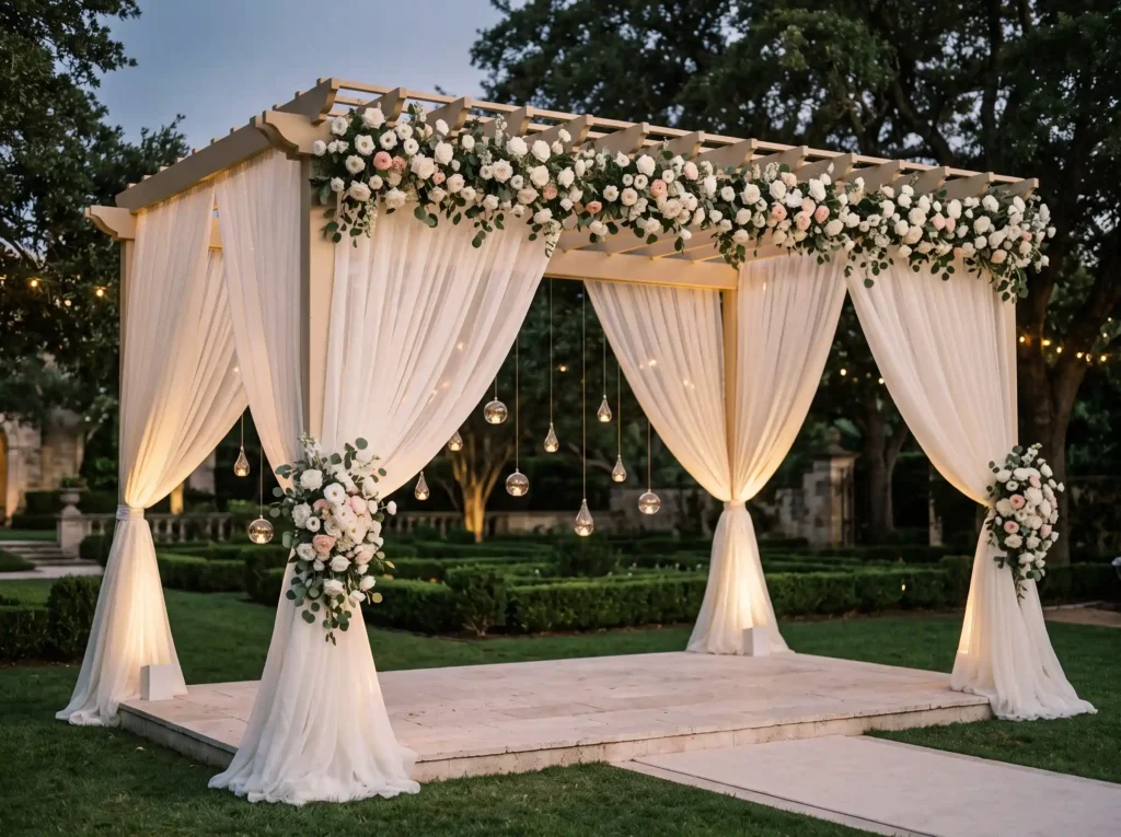 Ivory Garden Drapery Pavilion Inspiration Inspir Ivory garden ceremony pavilion d…