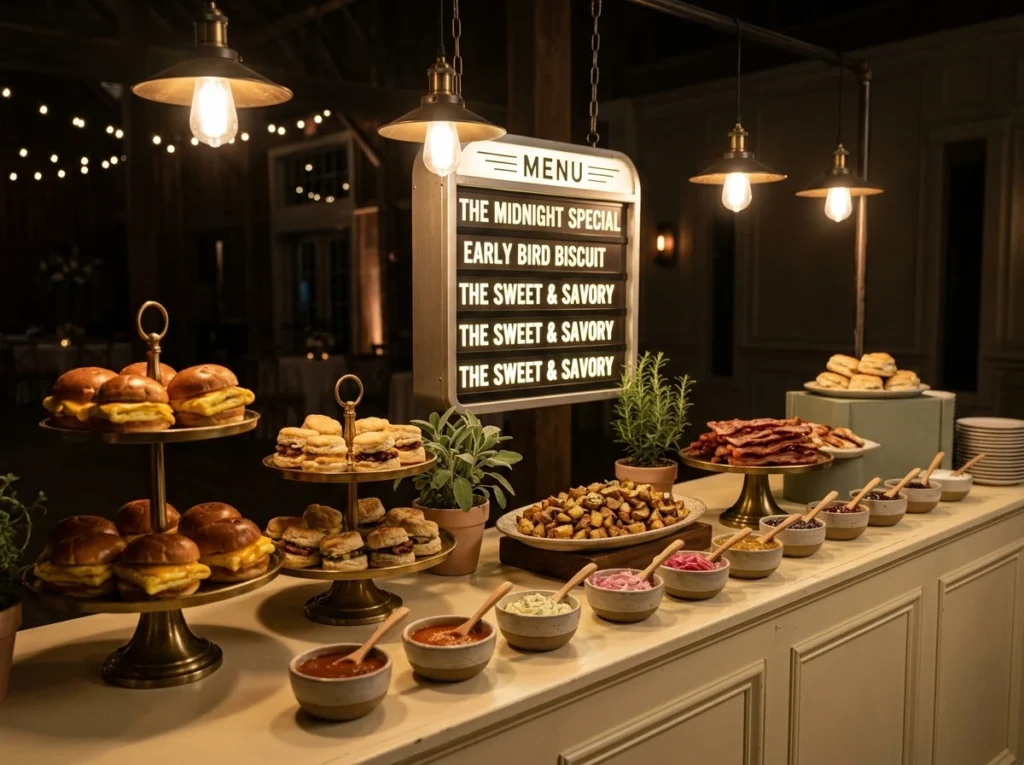 Midnight breakfast sandwich bar …