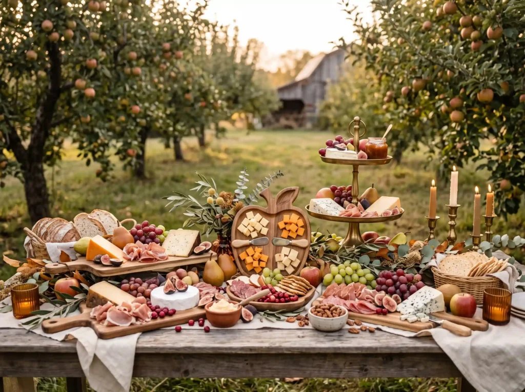 Orchard Harvest Grazing Table Inspiration A char Orchard harvest grazing table st…