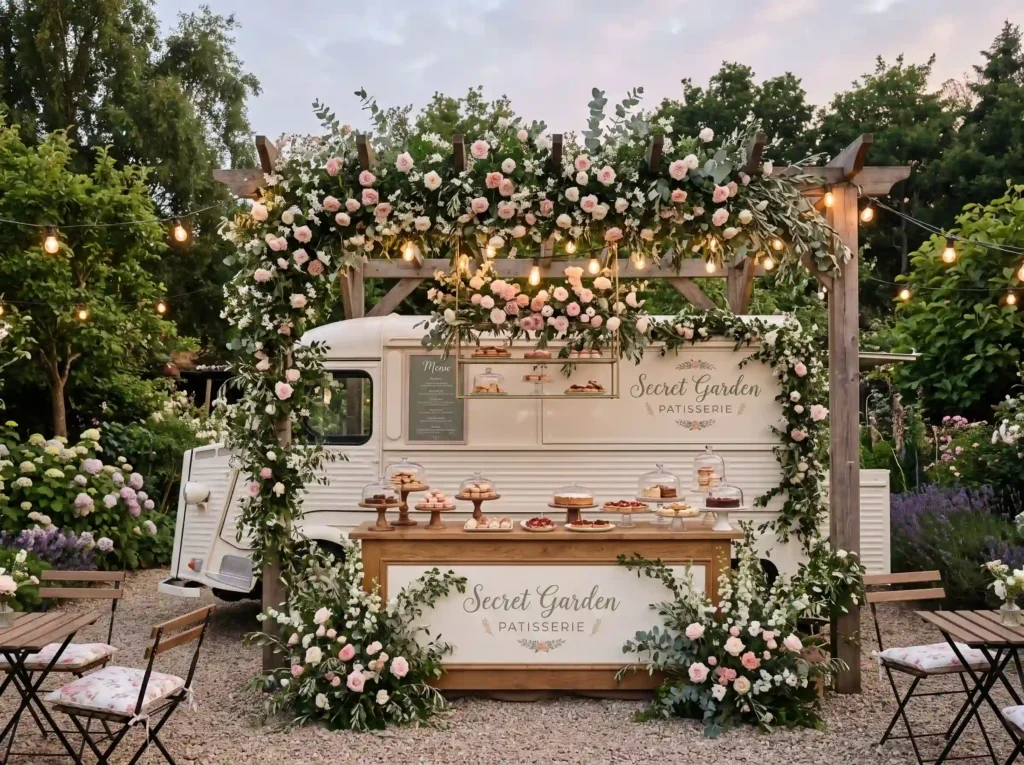 Secret Garden Patisserie Truck Inspiration Inspi Vintage pastry truck decorated w…